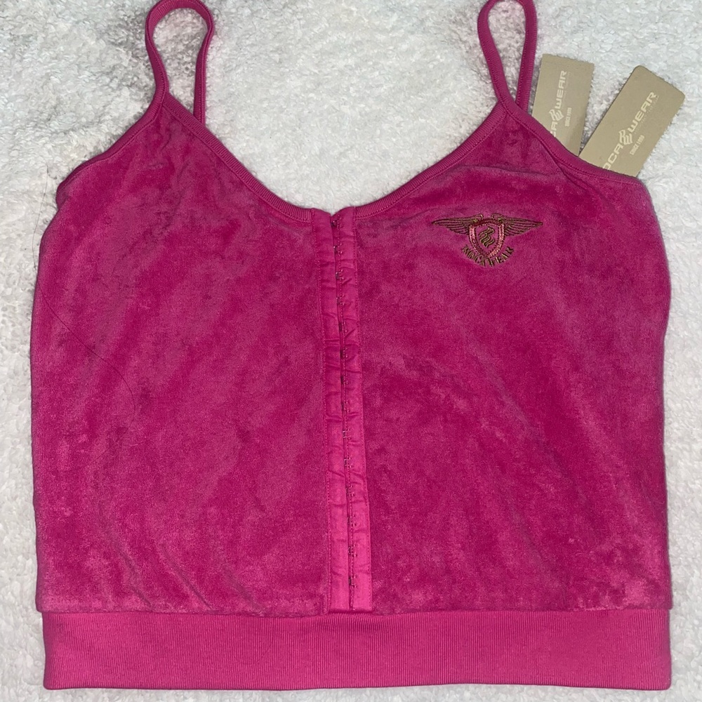 Large size Rocawear hot pink crop top
